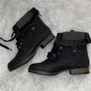 JustFab, Lace Up Boots, Size: 10